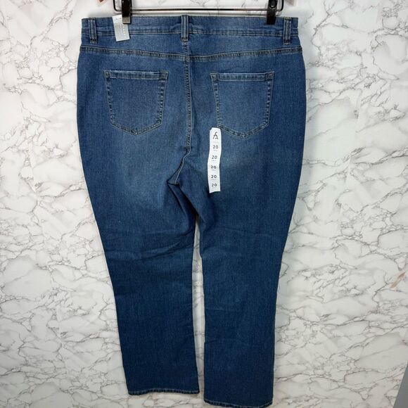 Ashley Stewart Women’s Plus Jeans sz 20 Tall Bootcut Medium Wash NEW #F525 - Picture 2 of 9